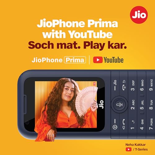 जियोफोन प्राइमा 4G कीपैड फोन | नीला | (नया सील-पैक)