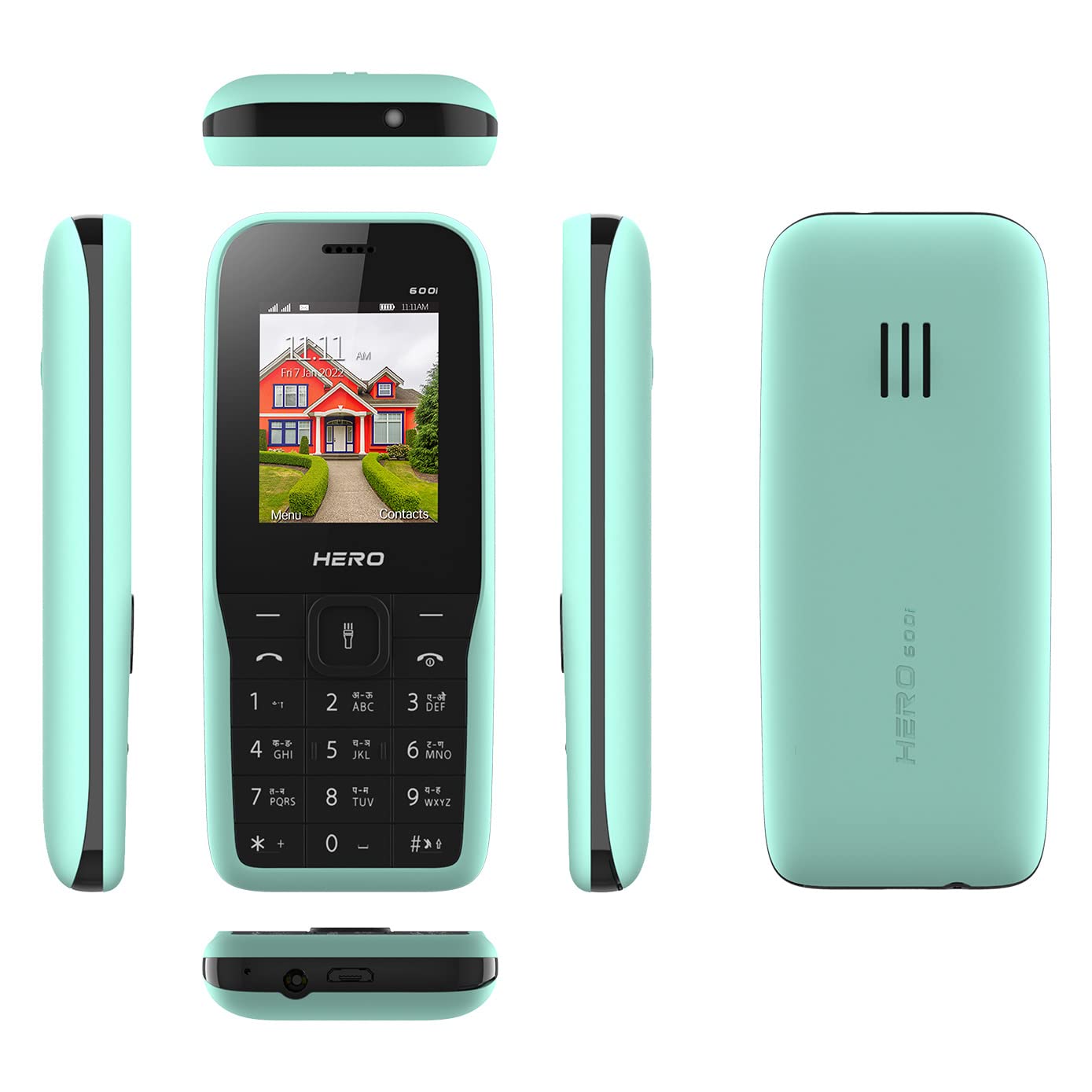Lava All-New Hero 600i Glow Keypad Phone (Mint Green)