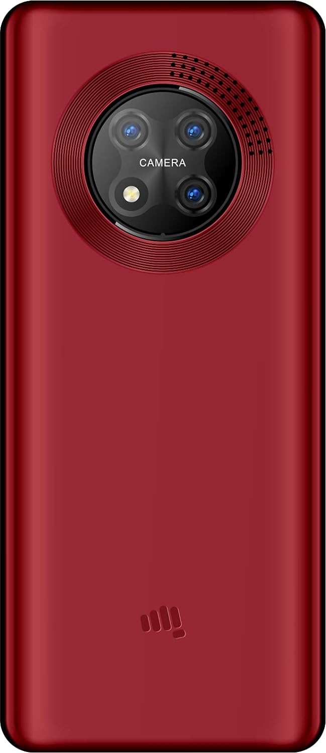 Micromax X818 Maroon big font keypad mobile phone with big screen