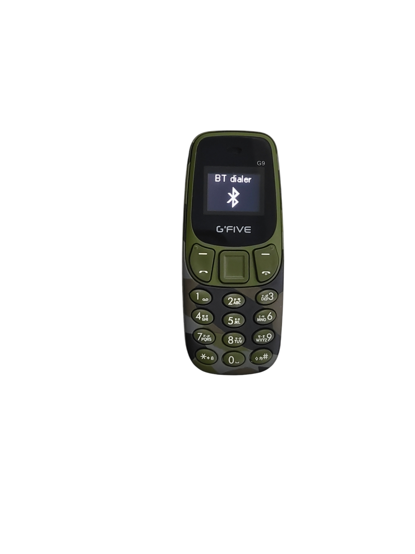 GFive G9 Smallest KEYPAD Mobile with Magic Voice System (Army Green)