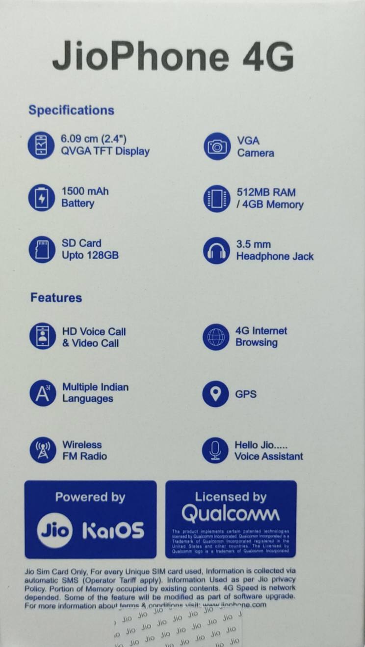 Jio Phone F320B 15 Days Replacement (New Seal-Packed) (6 Months Warranty)
