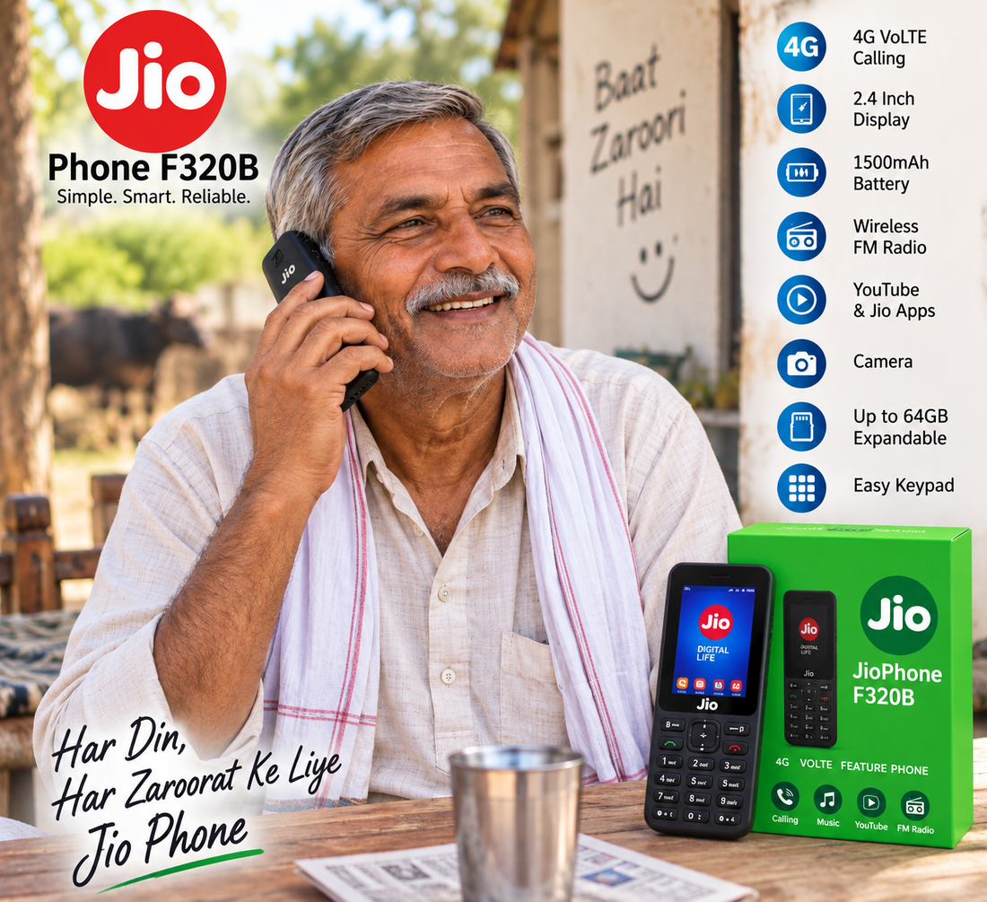 Jio Phone F320B Review: jio 4G Keypad Phone Features & Details