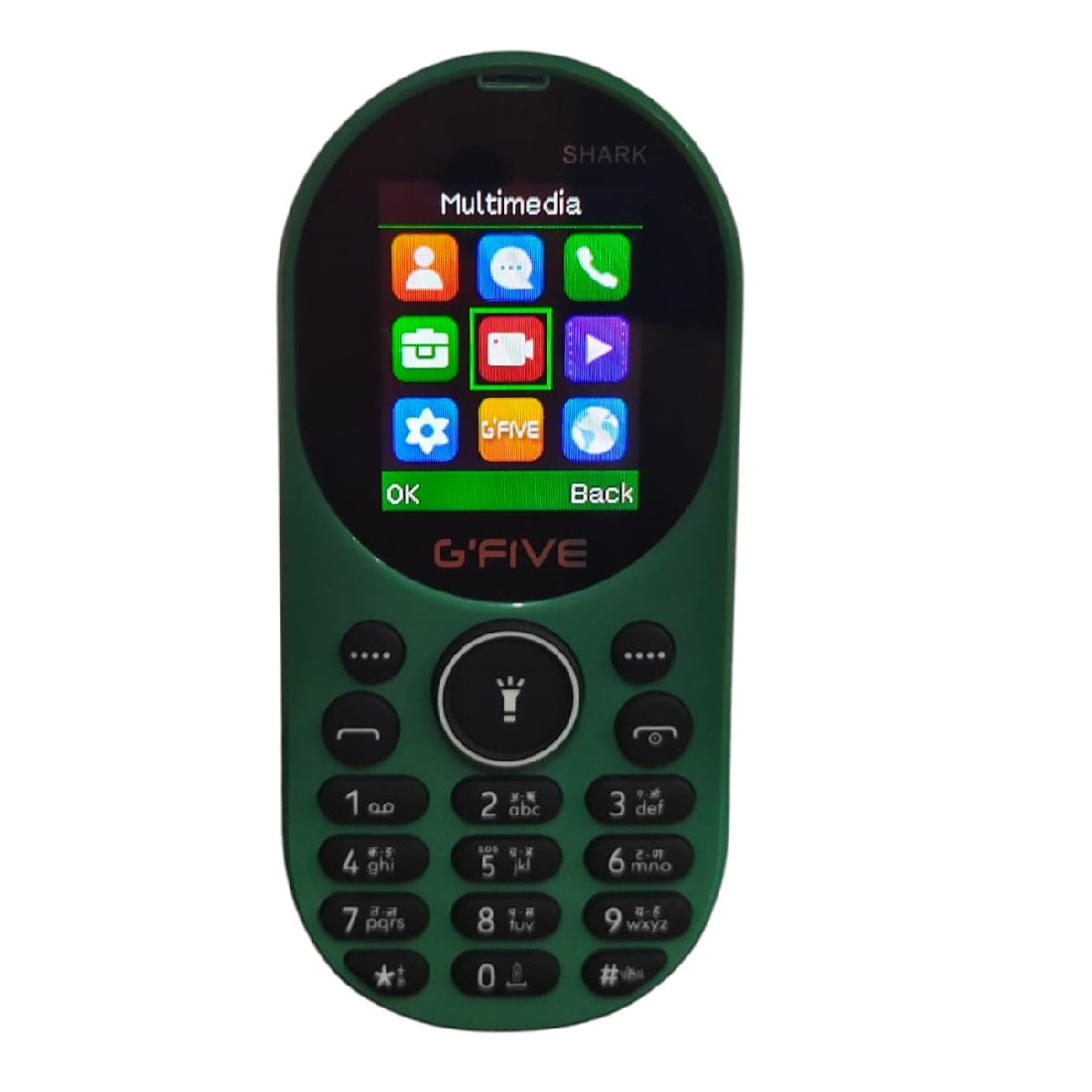 GFive Shark Round Keypad Phone (Green)