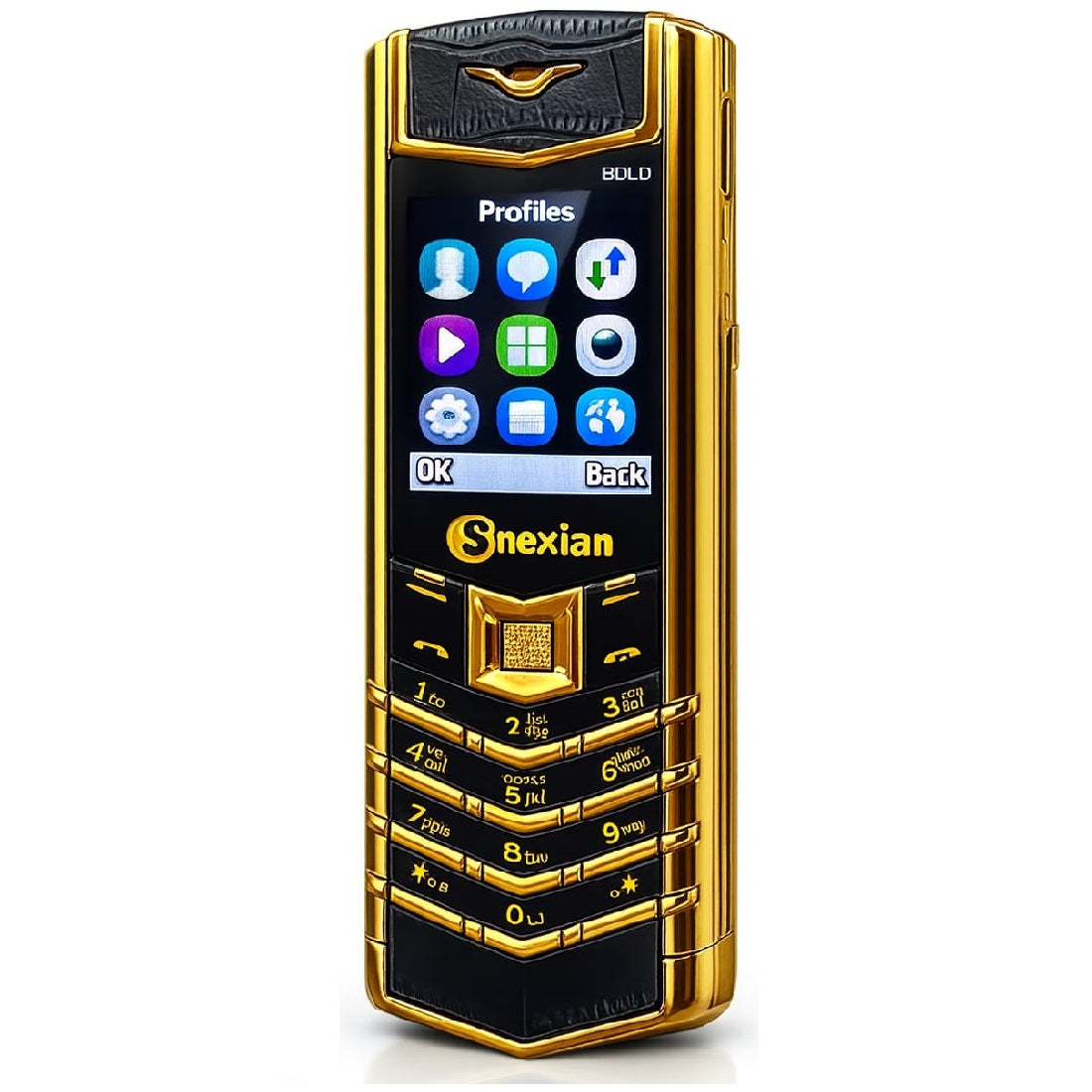 Snexian Bold V1 Gold Dragon Luxury Mobile (Black-Gold)
