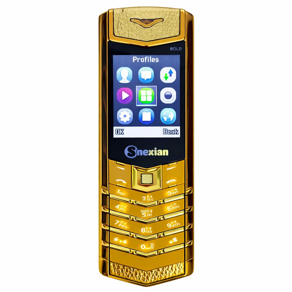 Snexian Bold V1 Gold Dragon Luxury Mobile (Golden)