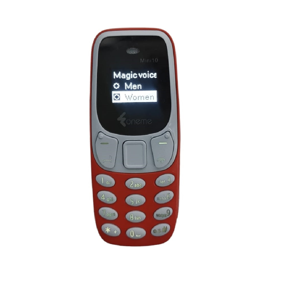LEYSKY Foneme Mini10 Smallest KEYPAD Mobile with Magic Voice System (Orange)