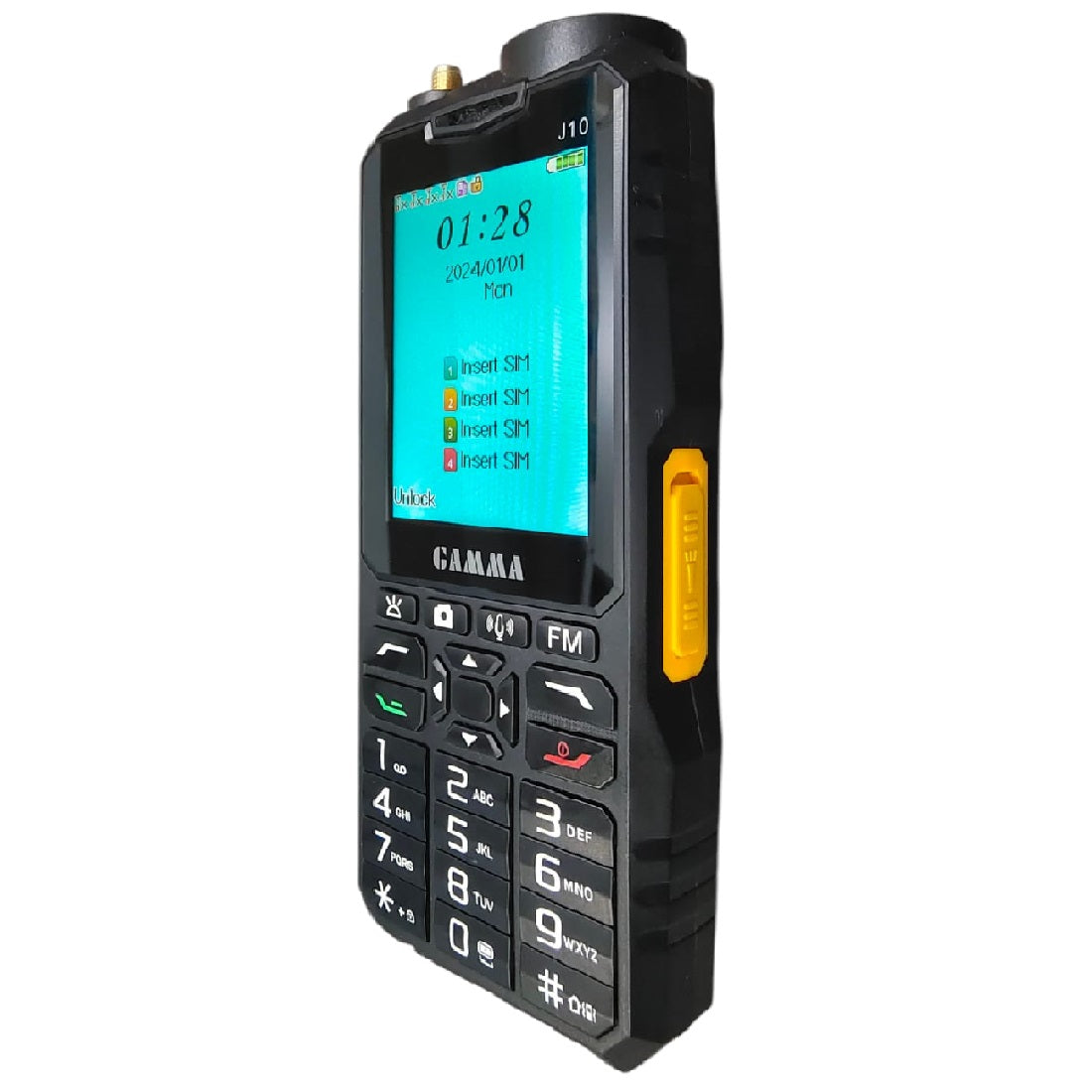 Gamma J10 Four sim  Phone, 4000mah big Battery with Wireless Fm