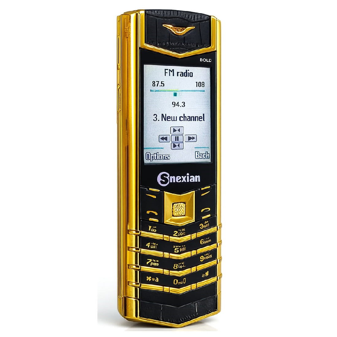 Snexian Bold V1 Gold Dragon Luxury Mobile (Black-Gold)