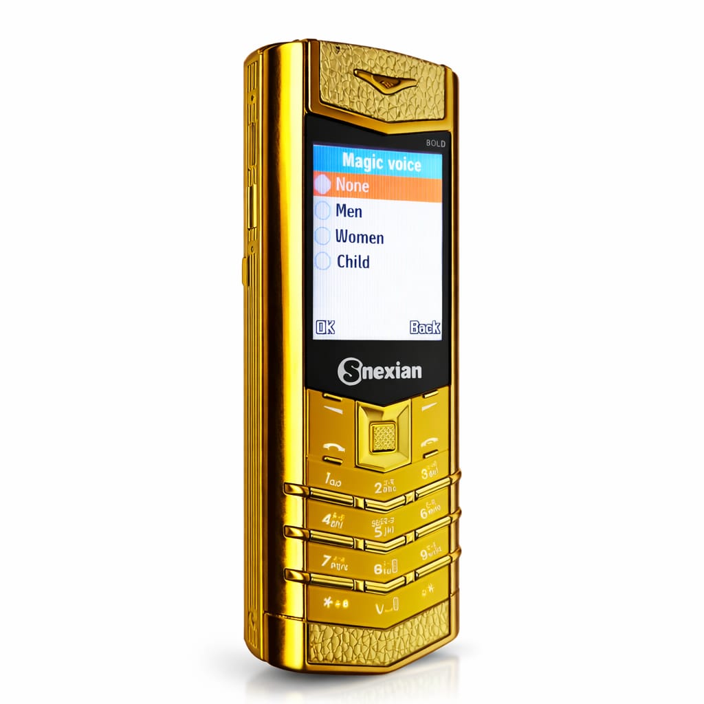 Snexian Bold V1 Gold Dragon Luxury Mobile (Golden)