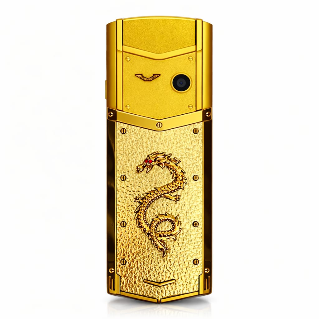 Snexian Bold V1 Gold Dragon Luxury Mobile (Golden)