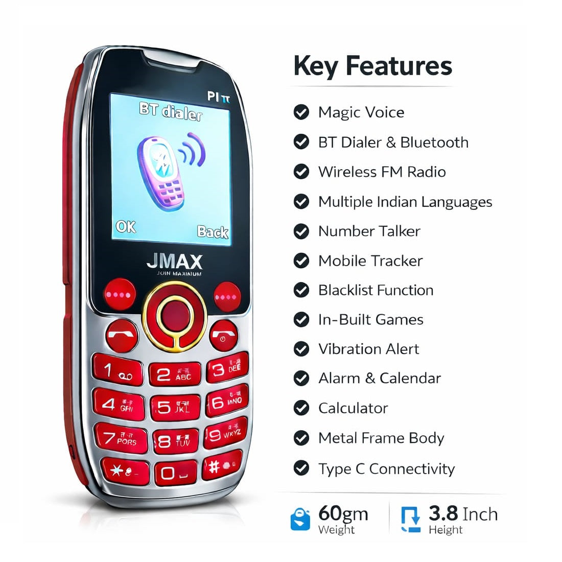 Jmax P1 with Magic Voice System (Red)