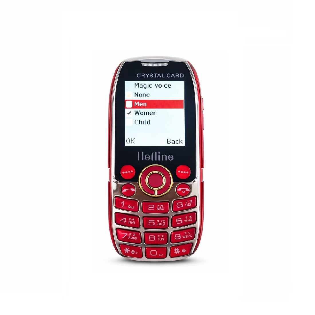 Hotline Crystal Card Magic Voice phone (Red)