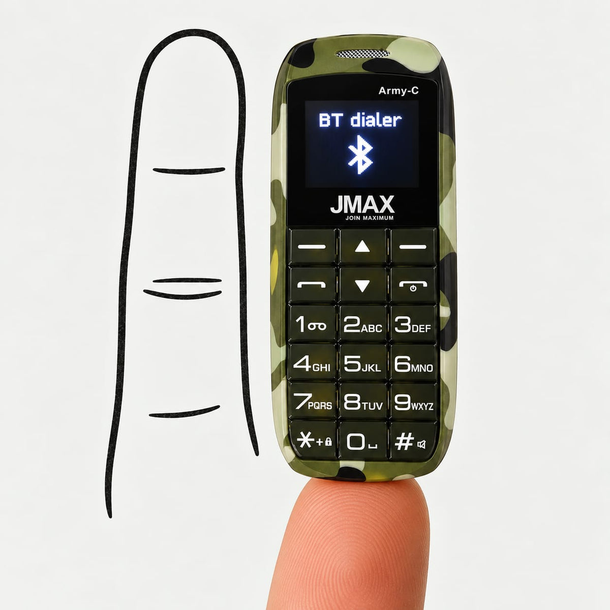 Jmax Army-C Mini magic Voice Phone (Army Green)